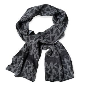 Michael Kors Jumbo MK Pin Dot Logo Knit Scarf